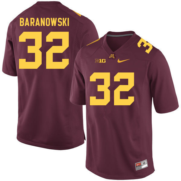 Men #32 Maverick Baranowski Minnesota Golden Gophers College Football Jerseys Sale-Maroon